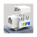 connect CAT6 keystone jack unshielded, RJ45